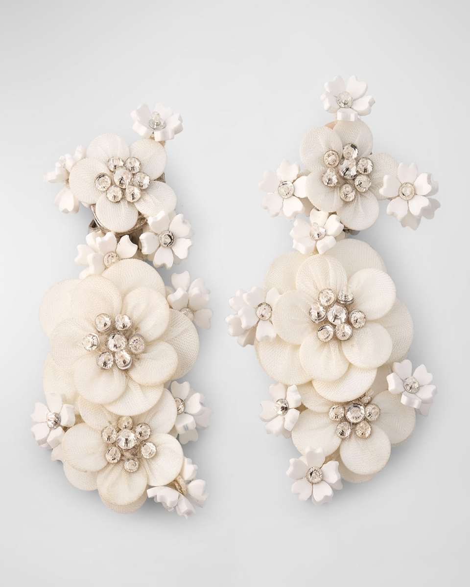 Multi-Flower Clip-On Earrings